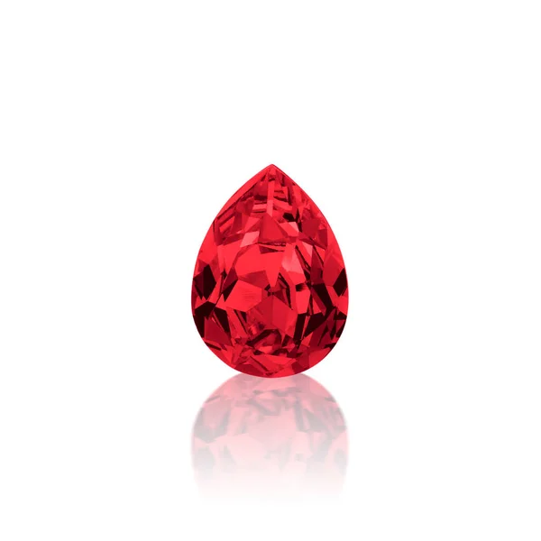Red Dazzling Diamonds White Background — 스톡 사진