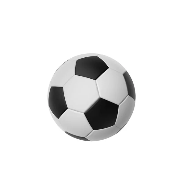 Футбольный Мяч Изолирован Белом Фоне Рендеринг — стоковое фото