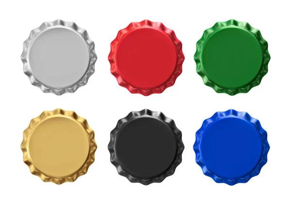 Beer Bottle Cap Isolated White Background Render —  Fotos de Stock