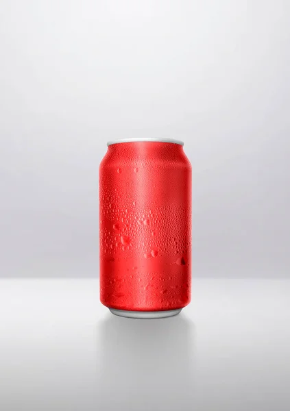 Cans Water Droplets Room Studio Advertising — ストック写真