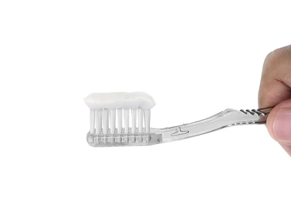 Tenez Brosse Dents Soins Dentaires Symbole Concept — Photo