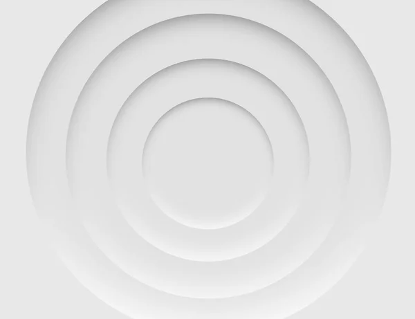 Cerchio Bianco Sfondo Astratto Semplice Pulito Rendering — Foto Stock