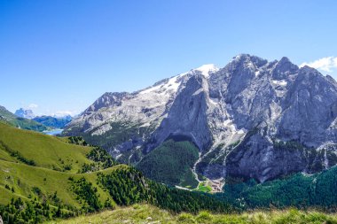 04 _ Marmolada Massif, Dolomiti, İtalya 'ya Geniş Panorama.