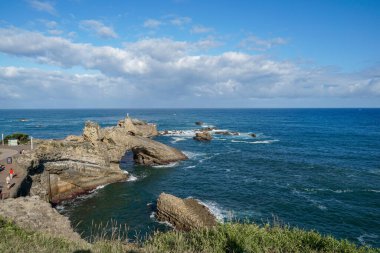 Port Old Beach, Biarritz, Güneybatı Fransa.