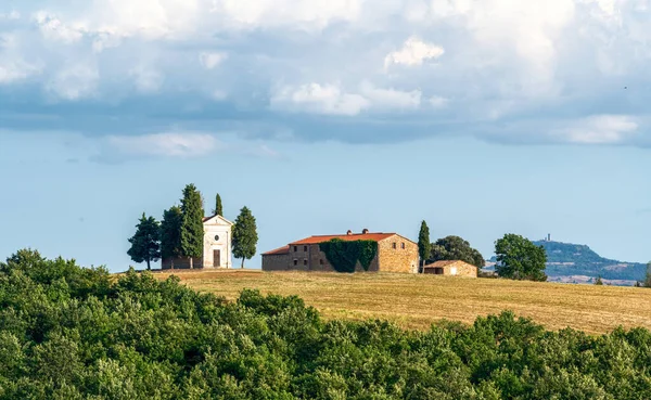 San Quirico Orcia Toscana Italien Augusti 2020 Madonna Vitaletas Fascinerande — Stockfoto