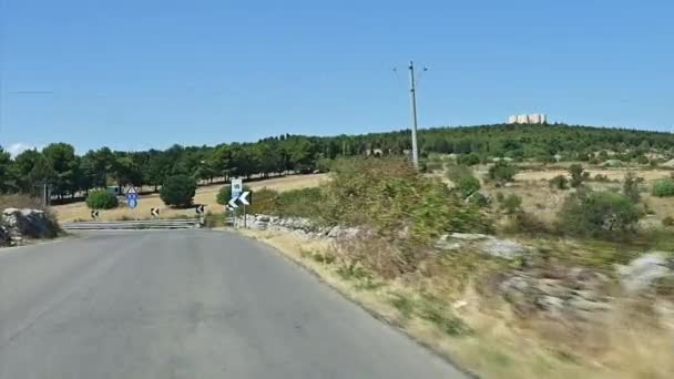 Andria Pouilles Italie Août 2021 Images Pov Voiture Vers Castel — Video