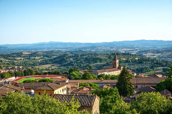 Perugia Umbria Włochy Sierpień 2021 Niesamowity Widok Miasto Piękny Letni — Zdjęcie stockowe