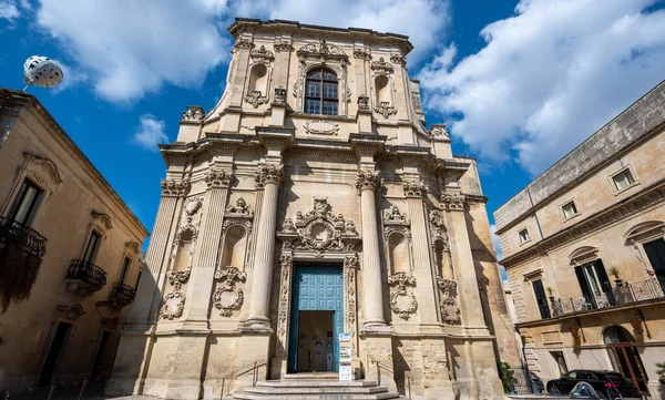 Lecce Puglia Italy August 2021 View Facade Church Santa Chiara — Foto de Stock