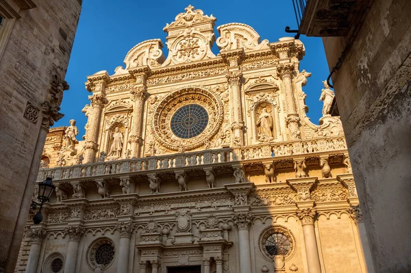 Lecce Puglia Italia Agosto 2021 Iglesia Santa Croce Mejor Ejemplo — Foto de Stock