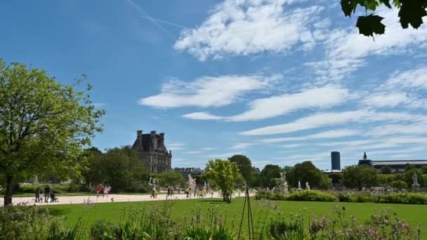 Paris Fransa Haziran 2022 Tuileries Paris Merkezindeki Eski Bahçedir Burada — Stok video