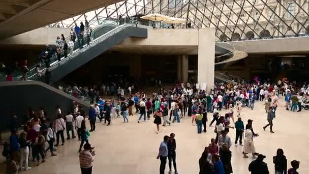 Paris Perancis Juni 2022 Rekaman Yang Bagus Museum Louvre Gerakan — Stok Video