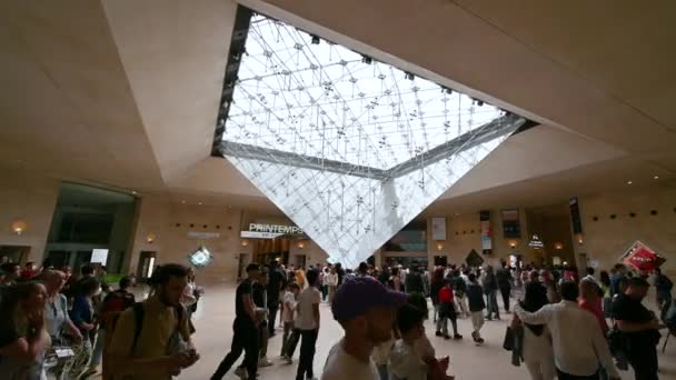 Paris France June 2022 Amazing Footage Louvre Museum Movement Takes — Stockvideo