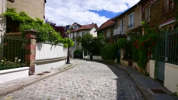 Paris France June 2022 Paris Discover Quiet Pretty Neighborhood Called — 비디오