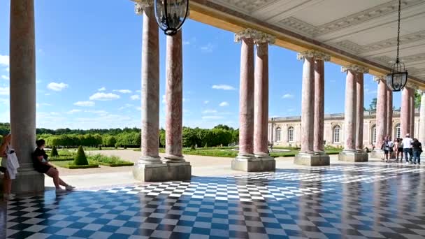 Versailles Paris France June 2022 Beautiful Pan Footage Wide Angle — Video Stock