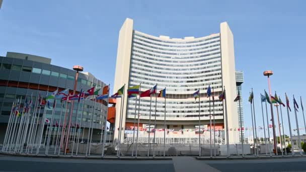 Vienna Austria August 2022 Real Time Footage United Nations Headquarters — Stock Video