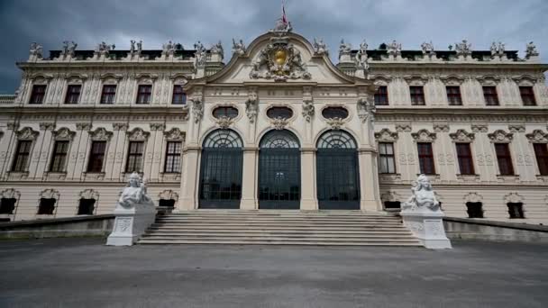 Wiedeń Austria Sierpień 2022 Spektakularne Nagranie Posterunku Odchodzącego Wejścia Pałacu — Wideo stockowe