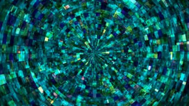 Hi-Tech Parıldayan Soyut Patern Tüneli, Çoklu Renk Endüstriyel, Döngüsel, 4K