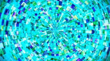 Hi-Tech Parıldayan Soyut Patern Tüneli, Çoklu Renk Endüstriyel, Döngüsel, 4K