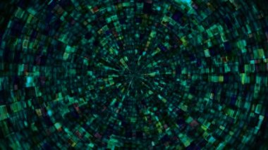 Hi-Tech Parıldayan Soyut Patern Tüneli, Çoklu Renk Endüstriyel, Döngüsel, 4K