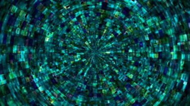 Hi-Tech Parıldayan Soyut Patern Tüneli, Çoklu Renk Endüstriyel, Döngüsel, 4K