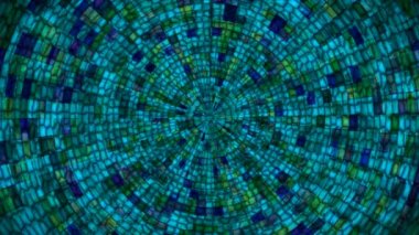 Hi-Tech Parıldayan Soyut Patern Tüneli, Çoklu Renk Endüstriyel, Döngüsel, 4K