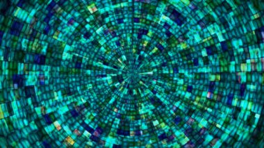Hi-Tech Parıldayan Soyut Patern Tüneli, Çoklu Renk Endüstriyel, Döngüsel, 4K