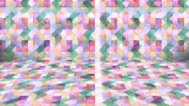 Hi-Tech Parıldayan Soyut Örnekler Duvar Sahnesi, Çoklu Renkler, Olaylar, 2D, Döngüsel, 4K