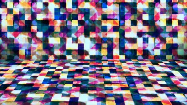 Broadcast Tech Błyszczące Abstrakcyjne Wzory Scena Ścienna Multi Color Wydarzenia — Wideo stockowe