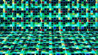 Hi-Tech Parıldayan Soyut Örnekler Duvar Sahnesi, Çoklu Renkler, Olaylar, 2D, Döngüsel, 4K