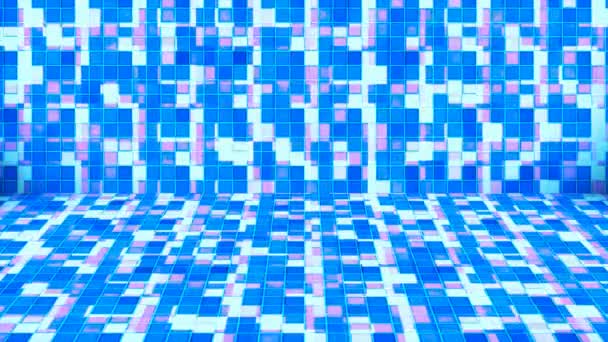 Вещание Tech Abstrab Patterns Wall Stage Multi Color Loopable — стоковое видео