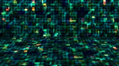 Hi-Tech Parıldayan Soyut Örnekler Duvar Sahnesi, Çoklu Renkler, Olaylar, 2D, Döngüsel, 4K