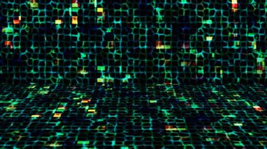 Hi-Tech Parıldayan Soyut Örnekler Duvar Sahnesi, Çoklu Renkler, Olaylar, 2D, Döngüsel, 4K