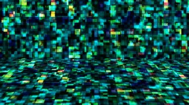 Hi-Tech Parıldayan Soyut Örnekler Duvar Sahnesi, Çoklu Renkler, Olaylar, 2D, Döngüsel, 4K