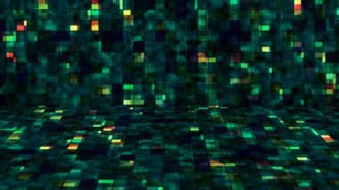 Hi-Tech Parıldayan Soyut Örnekler Duvar Sahnesi, Çoklu Renkler, Olaylar, 2D, Döngüsel, 4K