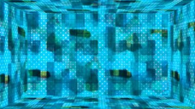 Hi-Tech Parıldayan Soyut Desenli Duvar Odası, Çok Renkli Olaylar, 2D, Döngülü, 4K