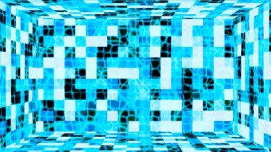 Hi-Tech Parıldayan Soyut Desenli Duvar Odası, Çok Renkli Olaylar, 2D, Döngülü, 4K