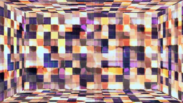 Broadcast Tech Glittering Abstract Patterns Wall Room Monivärinen Tapahtumat Loopable — kuvapankkivideo