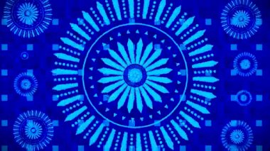 Broadcast Spinning Hi-Tech Patterns, Blue, Technology, 3D, Loopable, 4K