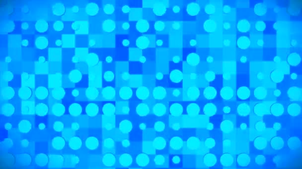 Broadcast Blinking Tech Circles Squares Lights Blue Events — Vídeo de Stock