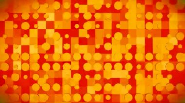 Broadcast Blinking Hi-Tech Circles Squares Lights, Golden, Events, 3D, 4K