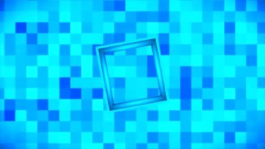 Broadcast Flying Spinning Hi-Tech Hollow Cubic Windows, Blue, Technology, 3D, 4K
