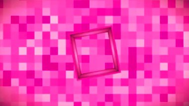 Broadcast Flying Spinning Hi-Tech Hollow Cubic Windows, Magenta, Events, 3D, 4K