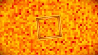 Broadcast Flying Spinning Hi-Tech Hollow Cubic Windows, Golden, Technology, 3D, 4K