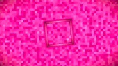 Broadcast Flying Spinning Hi-Tech Hollow Cubic Windows, Magenta, Events, 3D, 4K
