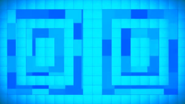 Broadcast Blinking Tech Cubic Patterns Wall Blue Events — Αρχείο Βίντεο