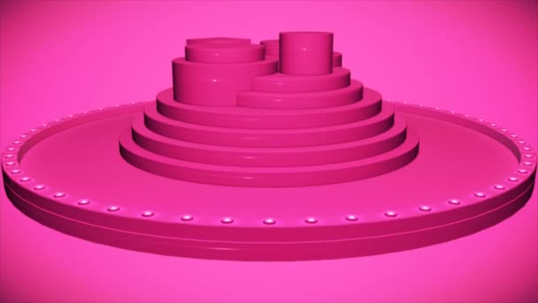 Broadcast Spinning Tech Singing Dancing Stage Magenta Events Loopable — Stok video