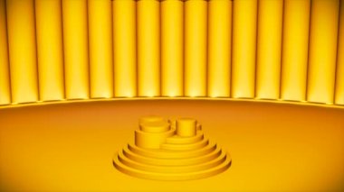 Broadcast Spinning Zooming Hi-Tech Singing Dancing Stage, Golden, Events, 3D, 4K