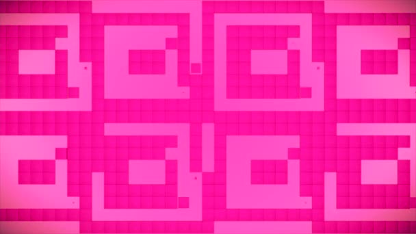 Broadcast Fading Revealing Tech Cubic Patterns Wall Magenta Events — стокове відео