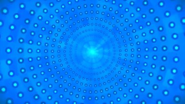 Broadcast Spinning Revealing Hi-Tech Glowing Lights Tunnel, Blue, Events, 3D, Loopable, 4K