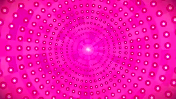 Broadcast Spinning Revealing Tech Glowing Lights Tunnel Magenta Events Loopable — Αρχείο Βίντεο